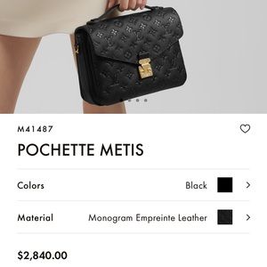 Black Louis Vuitton Pochette Métis